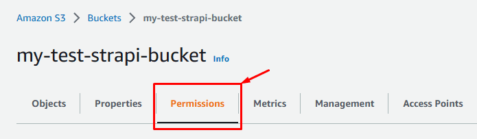 Click on Permission Bucket Tab