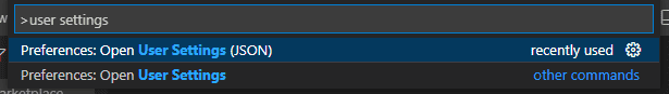 User Settings vscode