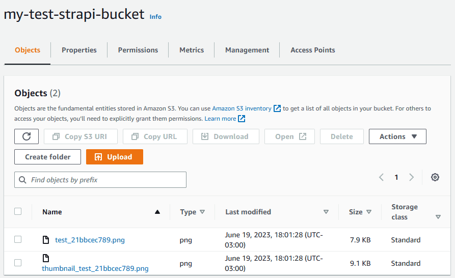 Showing the files on AWS S3